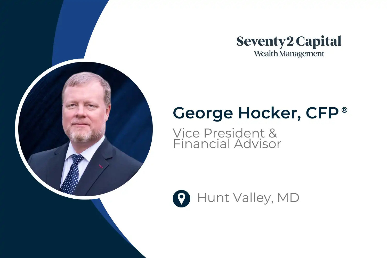 George H. Hocker, CFP® joins Seventy2 Capital Wealth Management as Vice President & Financial Advisor